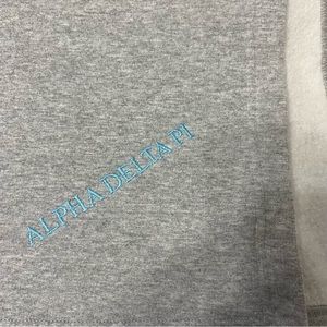 Alpha delta pi embroidered blanket